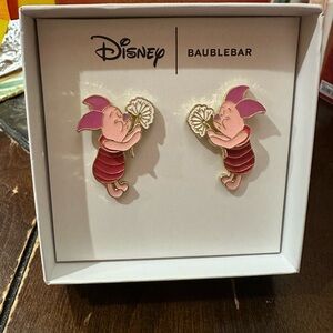 BaubleBar Disney Piglet Earrings - Pink and Gold